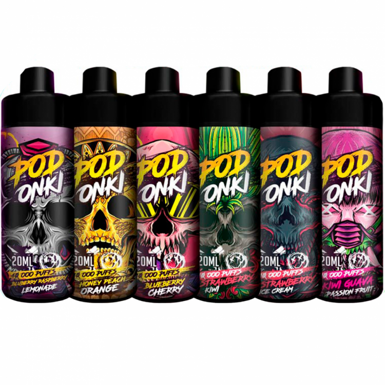 Одноразовая электронная сигарета Podonki v2 (10000) X2 - Blueberry Raspberry Lemonade (Чернично Малиновый лимонад)